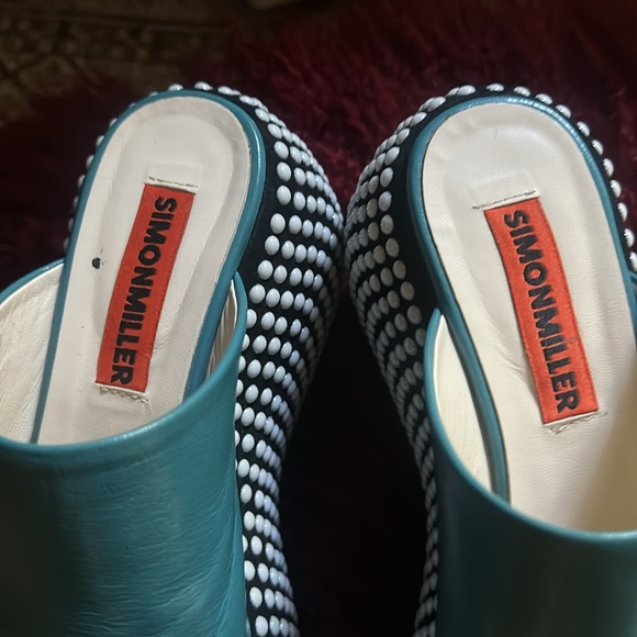 Simon Miller Blue and Black Platform Shoes - Picture 4 of 9